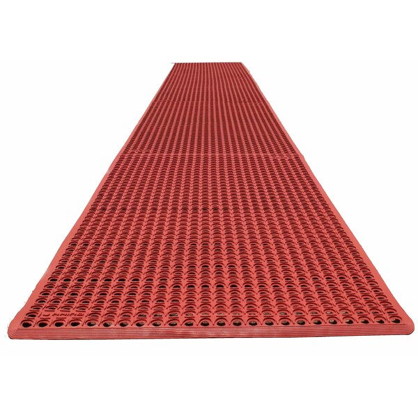 Rhino Mats K-Series Comfort Drainage Mat, Rubber, Drainage Holes, 3 ft W x 20 ft L, Terra Cotta KCT-320R - main